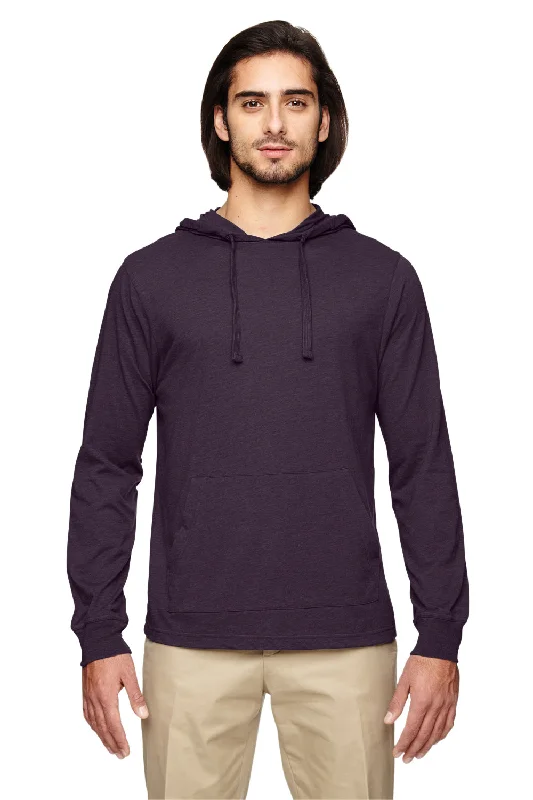 Weekend Edge Econscious Mens Eco Jersey Hooded T-SHirt Hoodie - Eggplant Purple