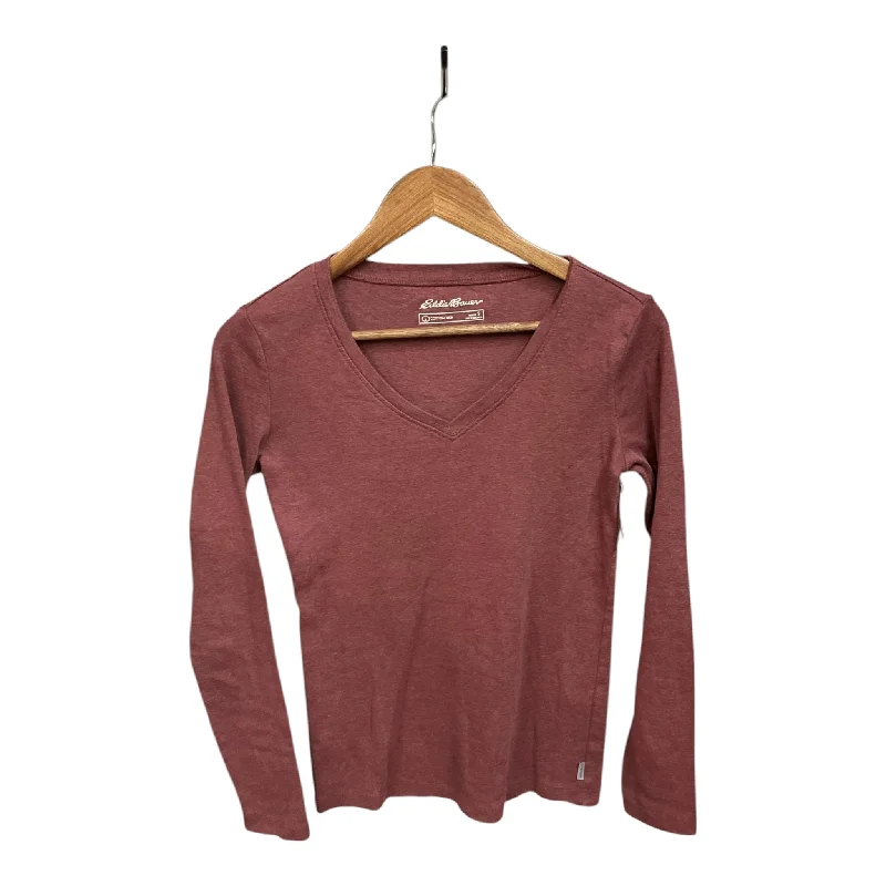 Urban Edge Look Top Long Sleeve By Eddie Bauer In Red, Size: S