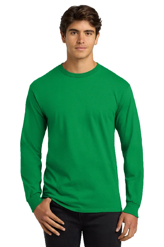 Tailored Rugged Gildan Mens Ultra Long Sleeve Crewneck T-Shirt - Irish Green