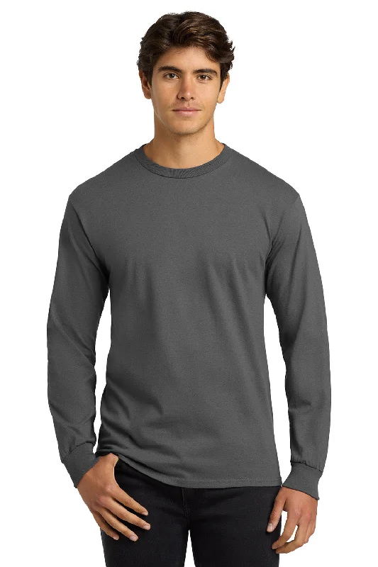 Classic Fitwear Gildan Mens Ultra Long Sleeve Crewneck T-Shirt - Charcoal Grey