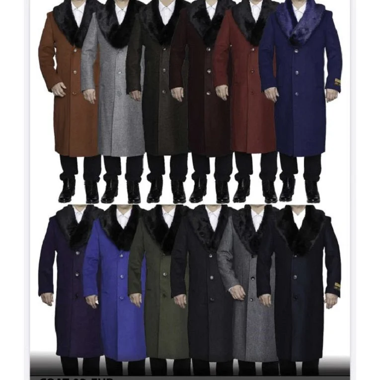 Stylish Monochrome Mens Overcoat- Multi color full length Alberto Nardoni