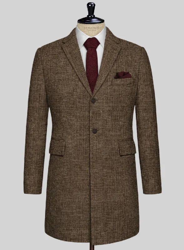 Simplified Fitwear Vintage Glasgow Brown Tweed Overcoat