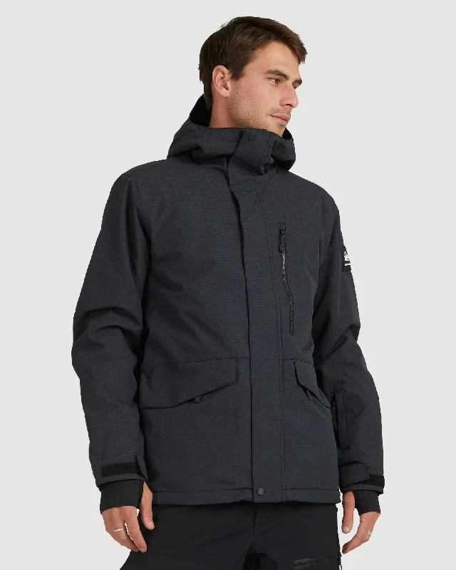 Relaxed Sport Look Mens Mission Solid Snow Jacket