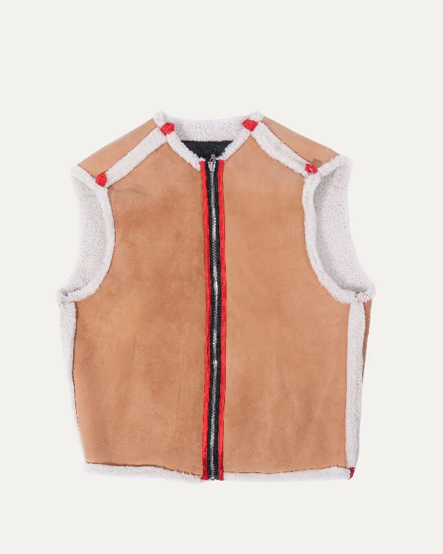 Classic Casualwear Shearling Leather Vest