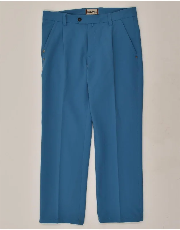 Minimalist Weekend COLMAR Mens Straight Suit Trousers IT 50 Large W36 L29 Blue Nylon