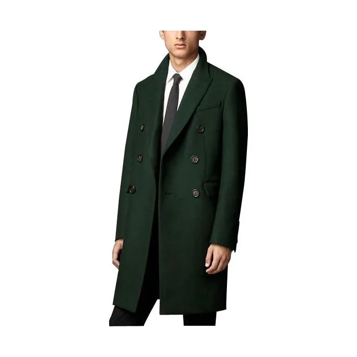 Sophisticated Weekend Olive Green Peacoat - Olive Green 3/4 Length Car Coat By OvercoatUSA $169