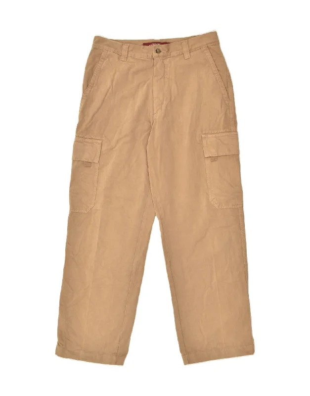 Rugged Classics CARRERA Mens Straight Cargo Trousers IT 48 Medium W33 L30  Beige Cotton