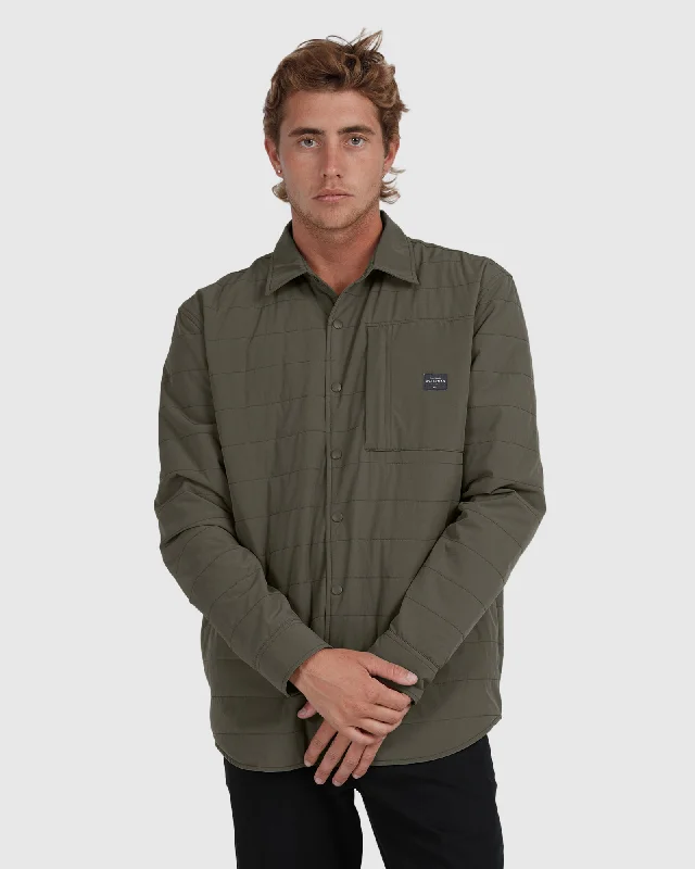 Elegant Sporty Mens Waterman Artic Bait Long Sleeve Quilted Overshirt