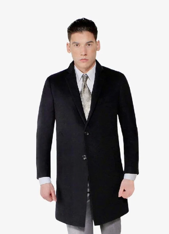 Soft Classics Black Cashmere Overcoat