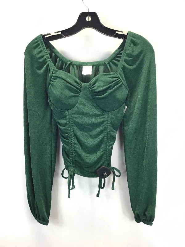 Minimalist Outerwear Top Long Sleeve By No Boundaries In Green, Size: Xs