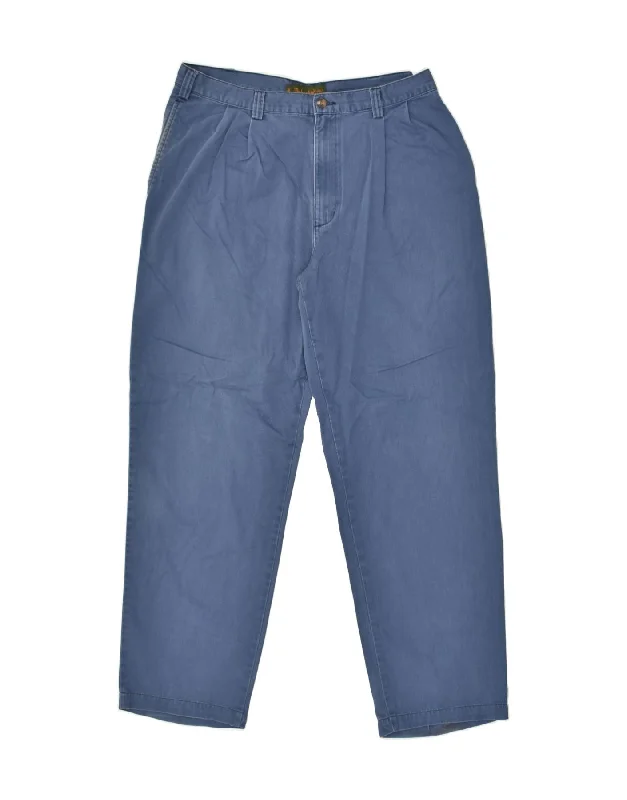 Rugged Basics TIMBERLAND Mens Tapered Chino Trousers W36 L30 Blue Cotton