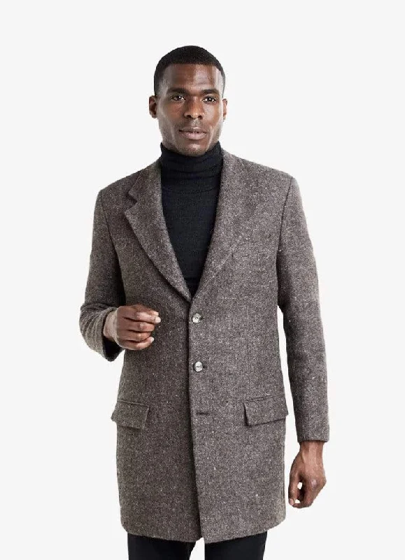 Minimalist Fit Brown Overcoat