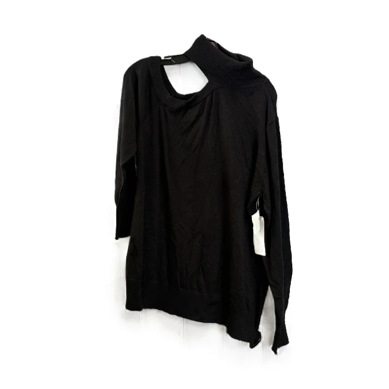 Minimalist Fit Top Long Sleeve By Rd Style In Black, Size: 2x