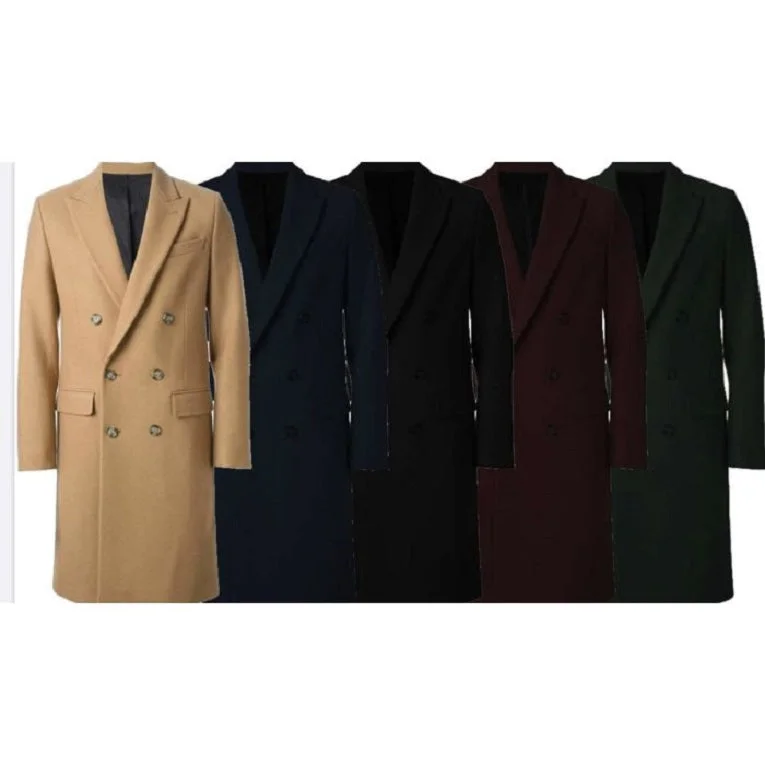 Elegant Sporty Mens Overcoat- Multi color Double Breasted Alberto Nardoni