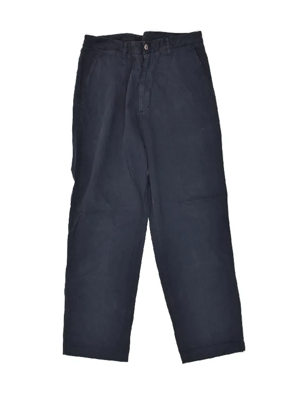 Neutral Sportwear SCHOTT Mens Straight Chino Trousers W34 L29 Navy Blue Cotton