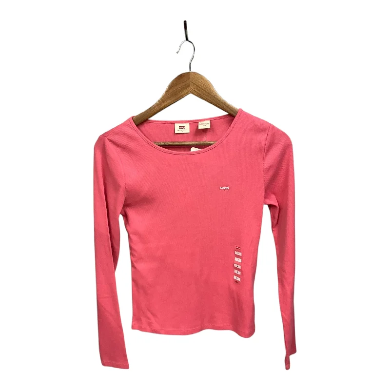 Smart Fitwear Top Long Sleeve By Levis In Pink, Size: S