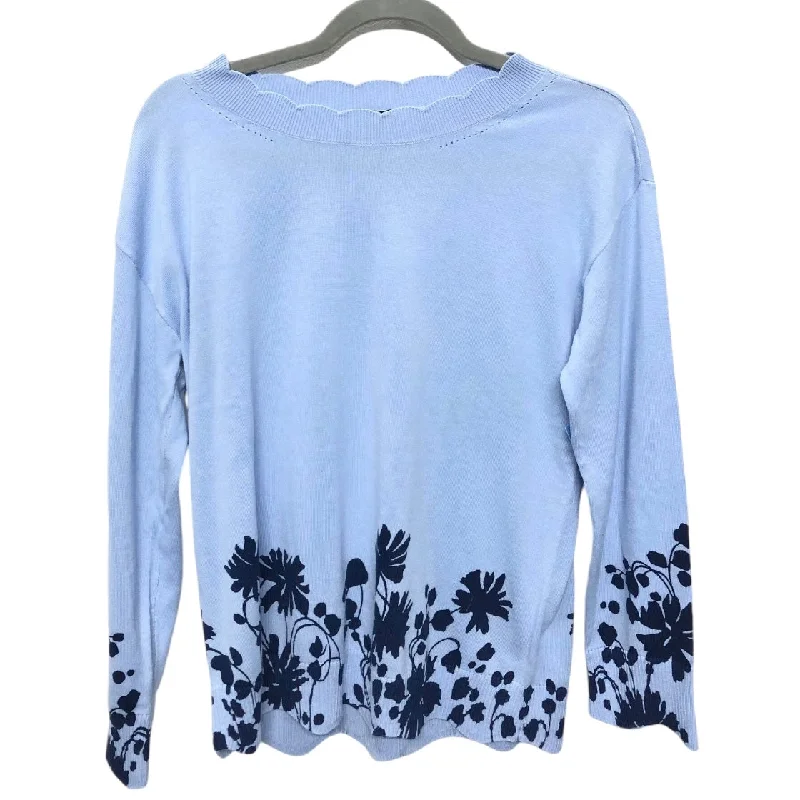 Contemporary Sport Look Top Long Sleeve By Talbots In Blue, Size: S