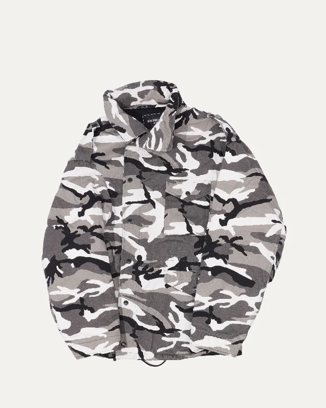 High-End Outerwear Off-Shoulder Camouflage Military Jacket