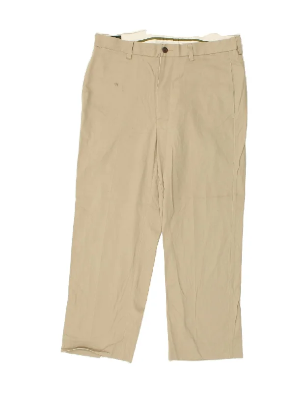 High-End Casual ORVIS Mens Straight Casual Trousers W32 L26 Beige Cotton