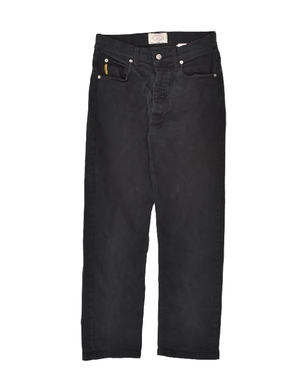 Sleek Weekend ARMANI Mens Straight Jeans W31 L27 Black Cotton