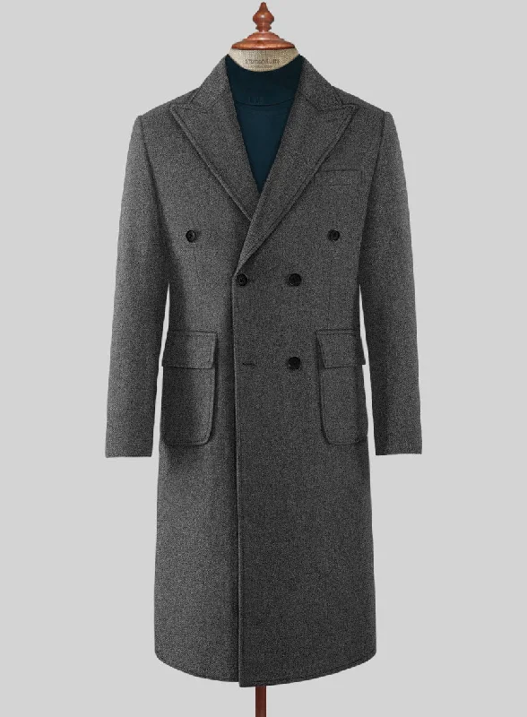 Contemporary Sport Look Musto Gray Heavy Tweed Overcoat