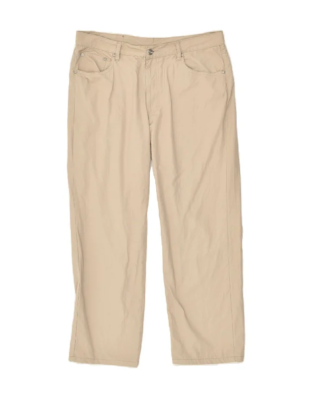 High-End Street BELFE & BELFE Mens Straight Casual Trousers W36 L27 Beige Cotton