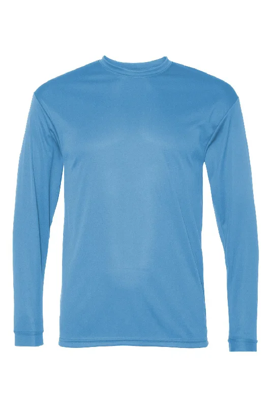 Earthy Casual C2 Sport Mens Performance Moisture Wicking Long Sleeve Crewneck T-Shirt - Columbia Blue