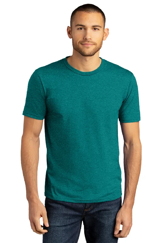 Soft Fitwear District Mens Perfect DTG Short Sleeve Crewneck T-Shirt - Heather Teal Green