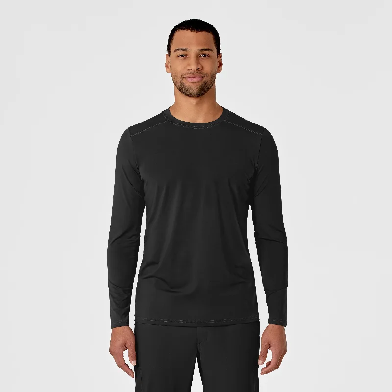 Elevated Pastels Men's Performance Long Sleeve Tee - Black