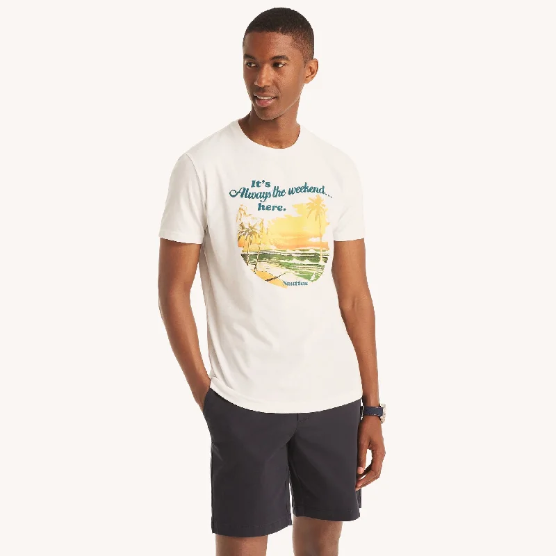 Tailored Elegance Nautica Mens Always Weekend Graphic T-Shirt