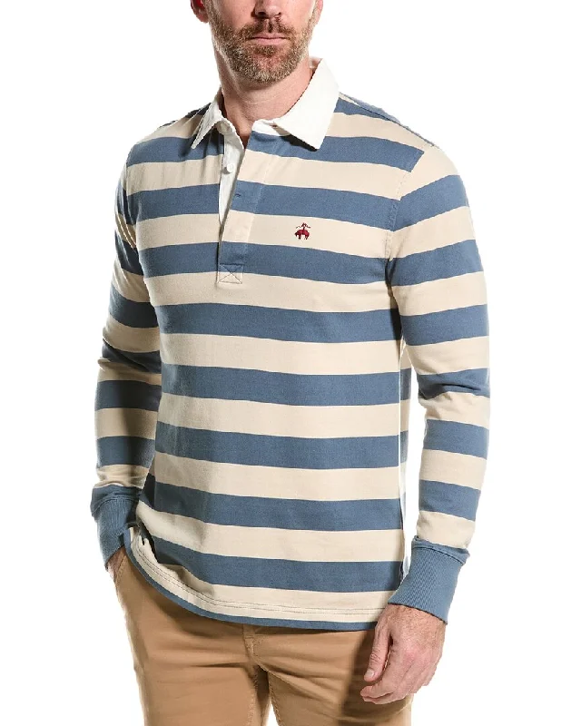 Relaxed Casualwear Brooks Brothers Rugby Stripe Heavyweight Polo Shirt