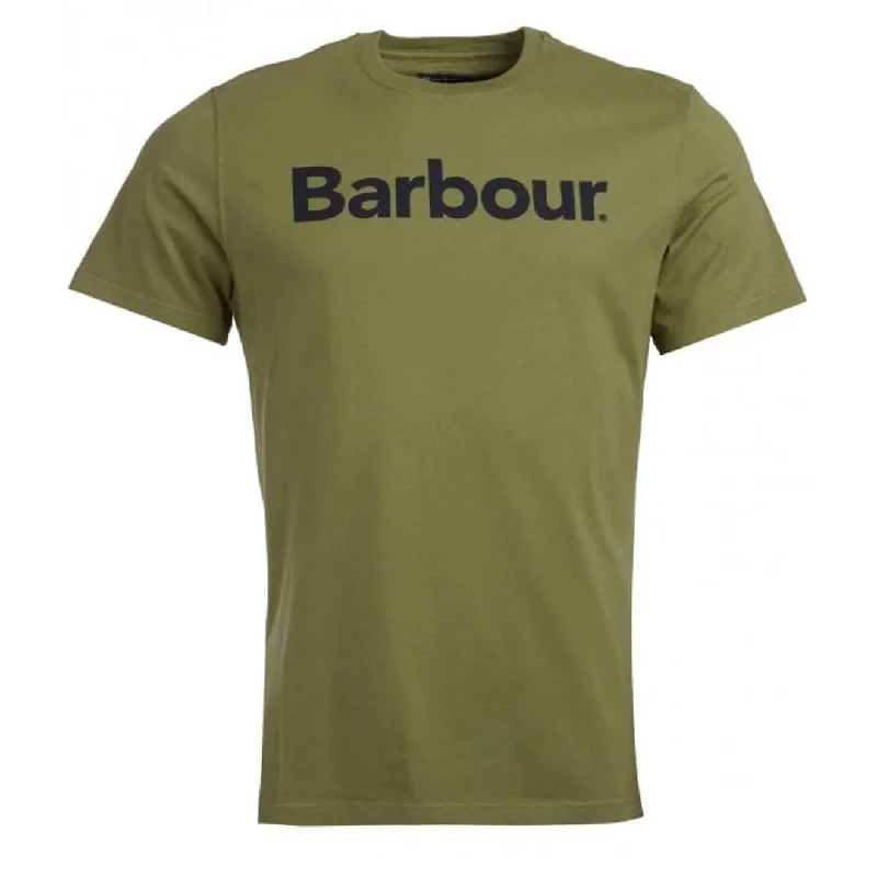 Rugged Elegance Barbour Logo T-Shirt Olive