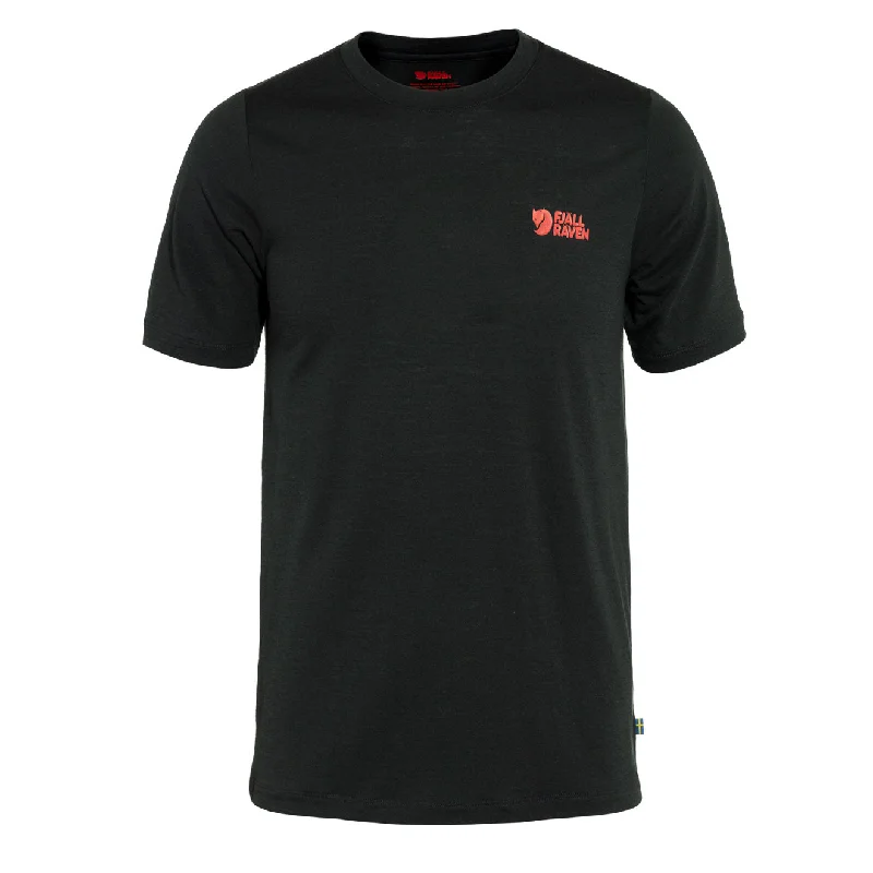 Simplistic Basics Fjallraven Abisko Wool Logo SS T-Shirt Black