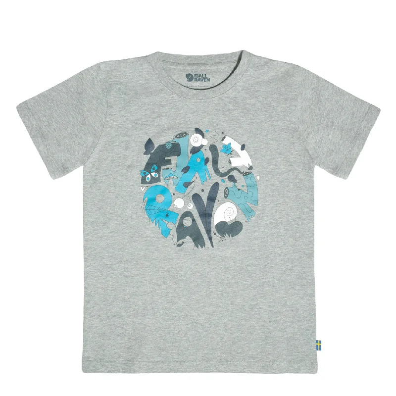 Structured Casualwear Fjallraven Kids Forest Findings T-Shirt Grey Melange