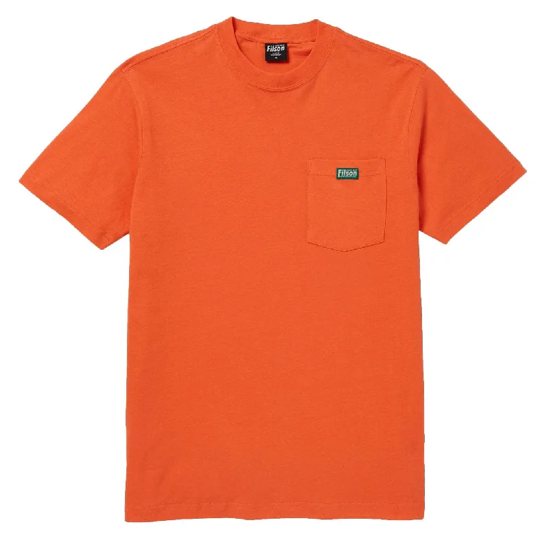 Modern Outerwear Look Filson S/S Ranger Solid One Pocket T-Shirt Fast Track Blaze Orange