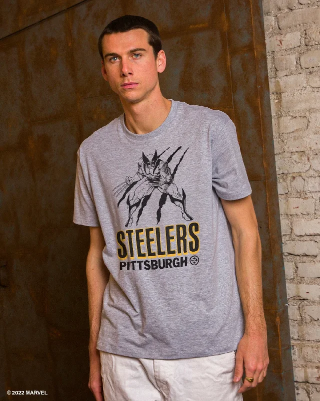 Relaxed Casualwear Steelers Marvel Wolverine Slash Tee