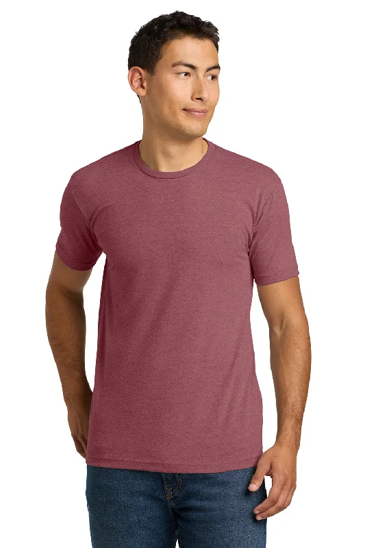 Contemporary Patterns Look Next Level Mens CVC Jersey Short Sleeve Crewneck T-Shirt - Heather Mauve