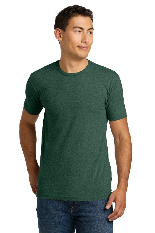 Relaxed Fit Look Next Level Mens CVC Jersey Short Sleeve Crewneck T-Shirt - Heather Forest Green