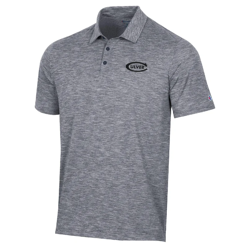 Sleek Monochrome Look Champion Micro Mesh Sport Polo - Stealth