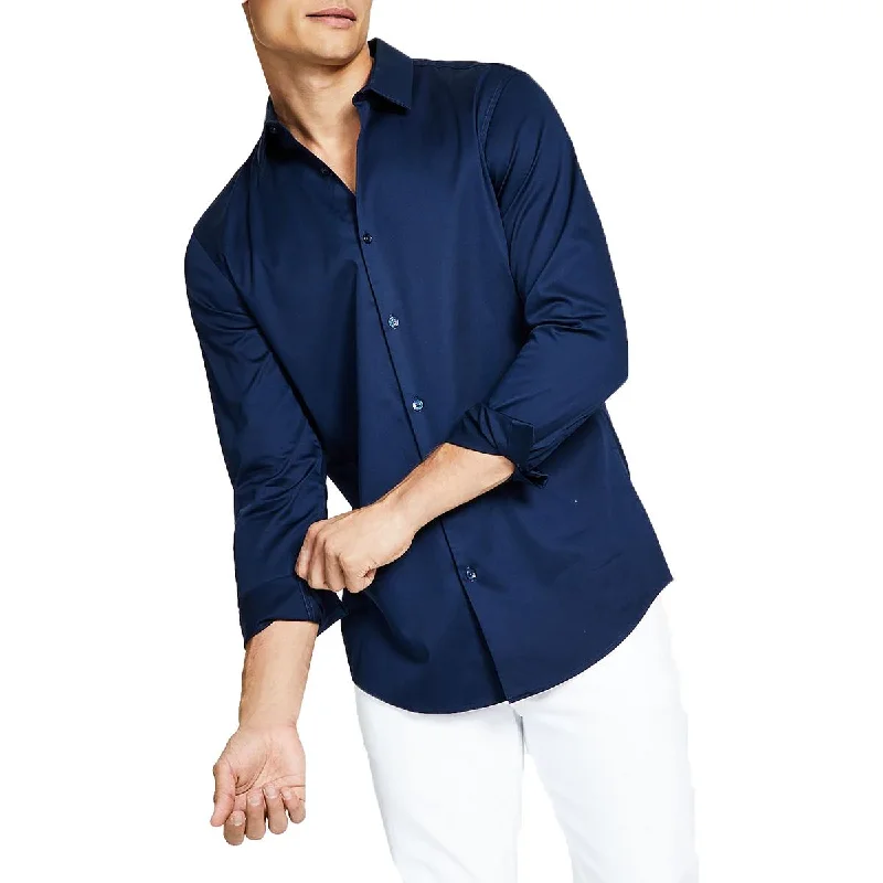 Cozy Street Style INC Mens Collar Woven Dress Shirt