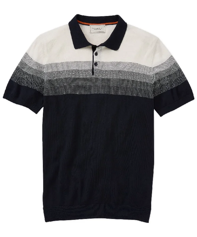 Retro Street Look Striped Polo Shirt