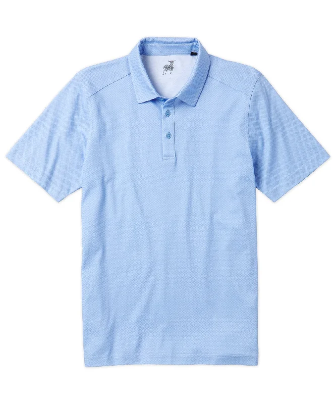 Simplistic Monochrome Raffi Aqua Cotton Polo Shirt