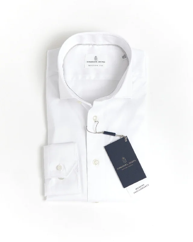 Stylish Statement Modern Fit Performance Solid Stretch Dress Shirt