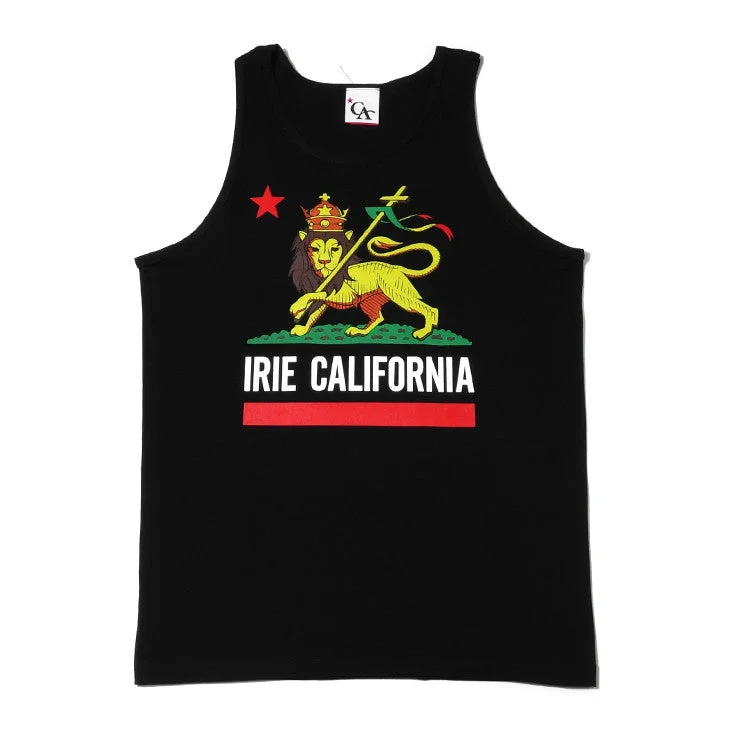 Urban Rugged Mens Cali Lion Tank Top Black