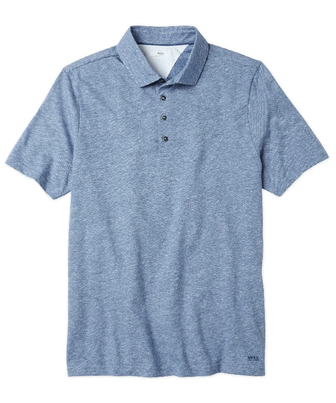 Rugged Elegance Cotton-Linen Polo Shirt