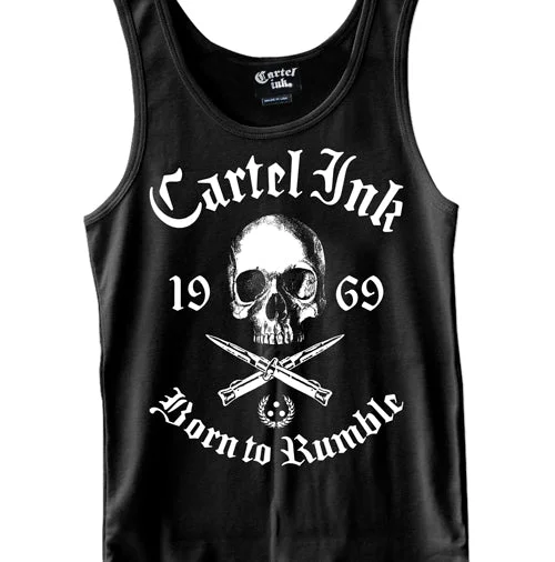 Relaxed Monochrome Look Born To Rumble Men's Tank Top