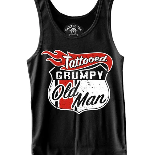 Classic Comfort Tattooed Grumpy Old Man Men's Tank Top