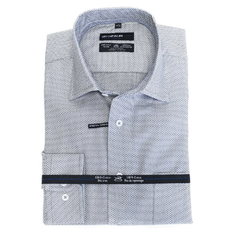 Sporty Minimalist Leo Chevalier Long Sleeve Dress Shirt - 425178