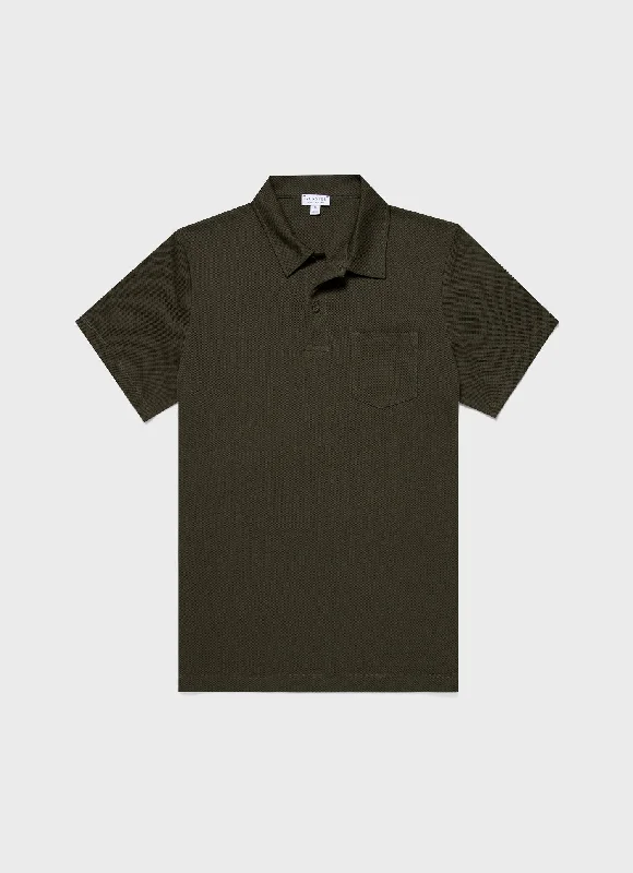 Tailored Rugged Men's Riviera Polo Shirt in Pine Green