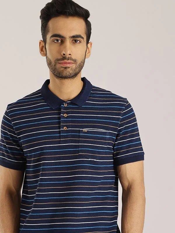 Urban Comfort Men Striped Polo T-Shirt